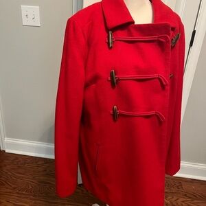 American Eagle Outfitters Red Pea Coat